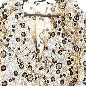 Zelena Pink Floral Cotton Blouse